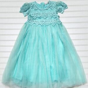 Trish Scully Girls Katrina Lace & Tulle Dress Size 7